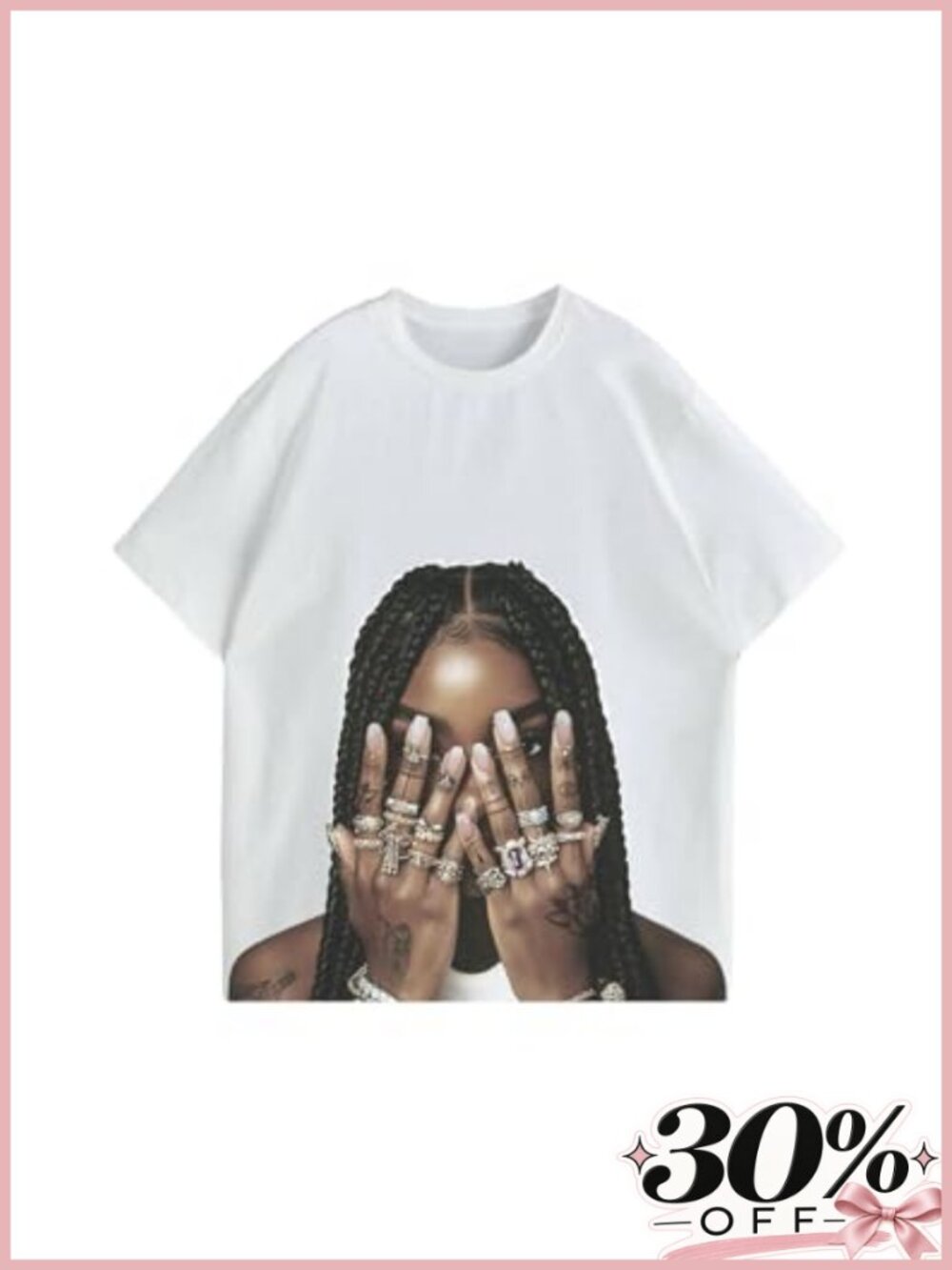 Women's Oversized Graphic Tee Y2K Hip Hop Vintage Style Top